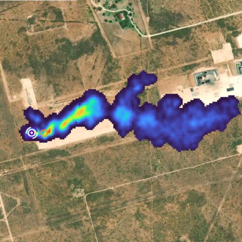 Carbon mapper image of methane monitoring