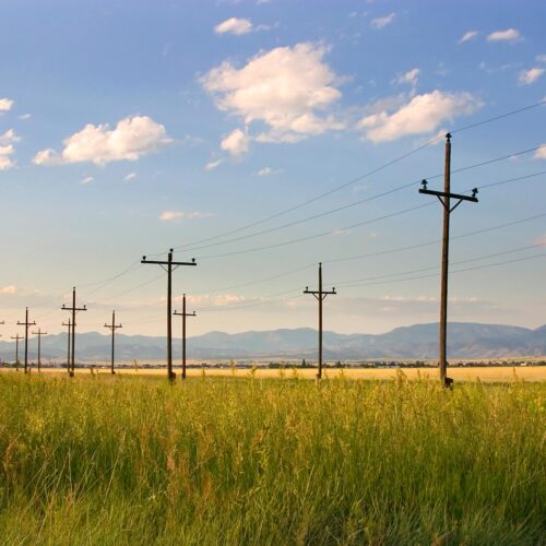 powerlines in open land