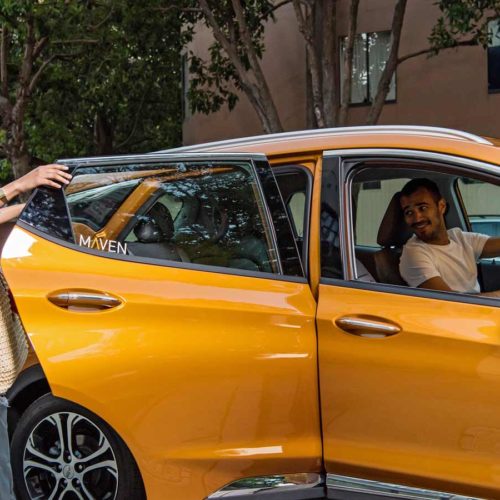 ridehailing car and passenger