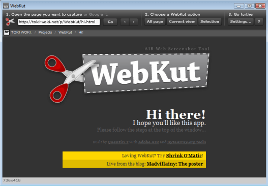 Webkut – Screencapture